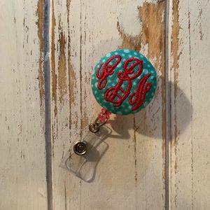 Monogrammed Retractable Badge Reel
